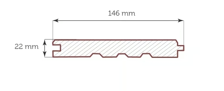 Lärkpanel 27x146x3000mm